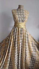 Tricot tip Pulover Model Picior de Cocos Mustar/Ivory/Negru TRI1026