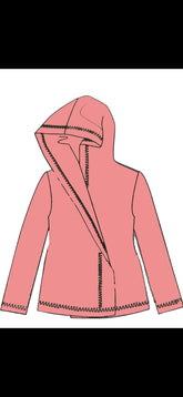 Tipar Jacheta cu Gluga marimea 36