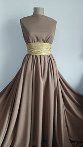 Stofă Englezească Maron Deschis cu pătrățele STO1357