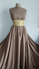 Stofă Englezească Maron Deschis cu pătrățele STO1357