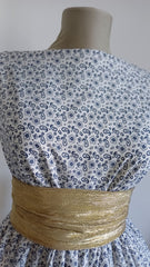 Poplin Paisley Alb/ Bleumarin, 60% bumbac/ 40% poliester BBC1200