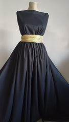 Țesătură mătăsoasă NEGRU INTENS MAT1102