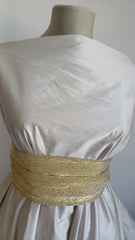 Tafta Bej Sidef amestec fibre vegetale MAT1040