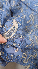 Voal chifon Bleo cu Paisley Bej VOAL1057