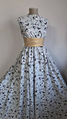 Stofa Barbie Gri Fluturi/Vernil/Alb/Negru STO1181