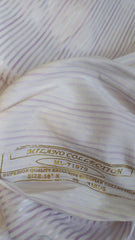 Milano -Poplin Alb dungi satinate Mov Deschis BBC1111