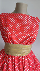 Poplin Bumbac 100% ROSU buline ALBE BBC1034