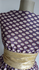 Material Elastic Hexagoane Alungite Crem/Albastru/Caramiziu ELA1131