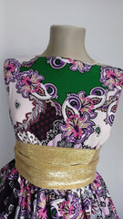 Silky PAISLEY Verde/Alb/Mov MAT1256