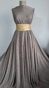 Material Elastic plisat, Mocha Musse ELA1386