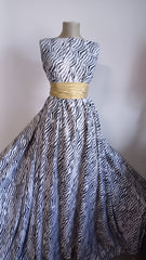 Matase Maroken ANIMAL PRINT ALB/NEGRU MAT1373