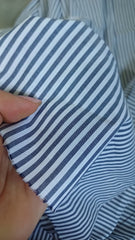 Poplin Bumbac Dungi Alb/ Bleumarin BBC1164