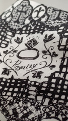 Matase Satinata Royalty Imprimeu Coroana Regala MAT1362