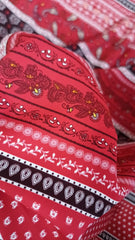 Silky PAISLEY Dungi Rosu/Alb MAT1371