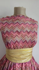 Tricot Dantelat Stil Missoni – Plum/Roz/Bej TRI1048