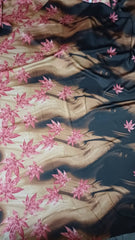 Mătase Satinată Model „Falling Leaves” MAT1006