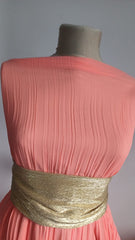 Voal Plisat Roz Somon  VOAL1229