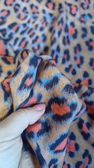 Vâscoză Camel cu Imprimeu Jaguar Orange/Lila VIS1135