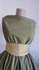 Stofa Ripsata Olive, cu aspect usor infoiat  STO1376