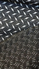 Lycra model Negru cu Alb, poate fi folosita pe ambele fete diferite, plinuță  ELA1397