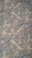 Mătase Indonezia Verde Olive cu Ornamente Arabesti MAT1170
