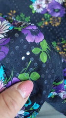 Lycra Flori Multicolore cu Micropaiete Transparente Moi ELA1130