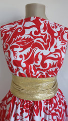 Mătase Plină Model Baroc – Roșu Regal MAT1054