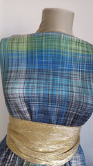 Lycra Imprimeu Țesatură Verde/Albastru, deosebit de elastica ELA1395