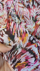 Voal Chifon  imprimeu Pictura Abstracta VOAL 1213