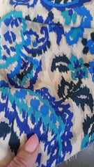 Viscoza Spun imprimeu PAISLEY ALBASTRU VIS1102