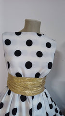 Cobe Crepe Alb Buline Negre si Umbre VOAL1236