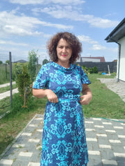Tipar Rochie cu Decolteu Lejer m 40