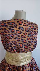 Vâscoză Camel cu Imprimeu Jaguar Orange/Lila VIS1135