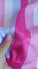 Poplin Satinat cu Dungi Roz/Lila/Fucsia BBC1037