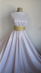 Milano -Poplin Alb dungi satinate Mov Deschis BBC1111