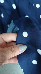 VISCOZĂ BLEUMARIN cu BULINE ALBE VIS1185