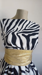 Stofa Barbi Model Zebra Alb/Negru STO1045