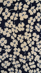 Viscoza Neagra cu floricele Galben-Muștar  VIS1080