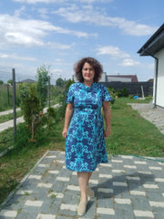 Tipar Rochie cu Decolteu Lejer m 40
