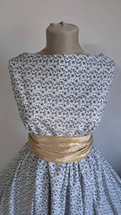 Poplin Paisley, Alb-Bleumarin  BBC1250