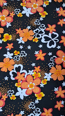 Tripluvoal Negru Intens cu Model Flower Power VOAL1618