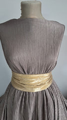 Material Elastic plisat, Mocha Musse  ELA1386