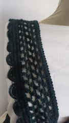 Dantela Verde Negru, Crosetata fir Mohair
DAN1077