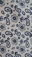 Poplin Paisley, Alb-Bleumarin  BBC1250