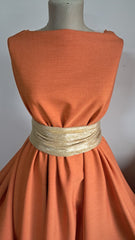 Milano textil-Stofa Terracotta, cu fir lame discret  STO1366