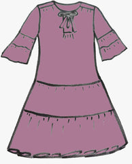 Tipar Rochie cu Volane  m36