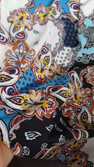 Silky PAISLEY Albastru/Alb/Negru MAT1263