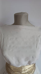 Voal Chifon Ivory cu Buline în Relief VOAL1028
