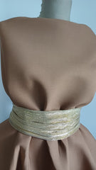 Stofa Bej inchis, cu dos buretat    STO1274