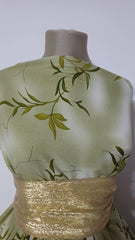 Mătase Elastică Olive – Frunze de Măslin MAT1292